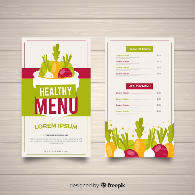 Vegetable bowl menu template