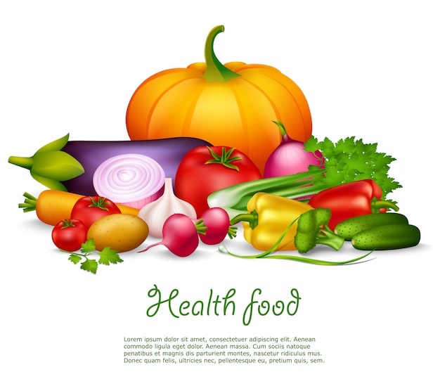 Free vector vegetable healthy background