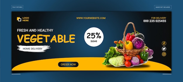 Vegetable sale cover design for your social media