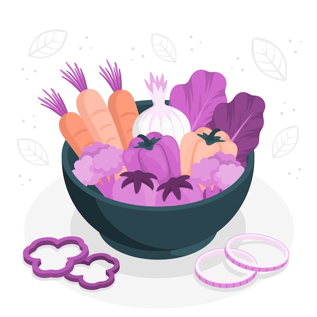 Free vector vegetables concept illustration