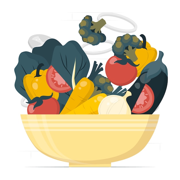 Free vector vegetables concept illustration