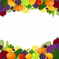 Free vector vegetables and fruit background