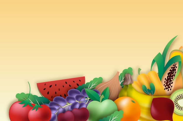 野菜や果物の背景