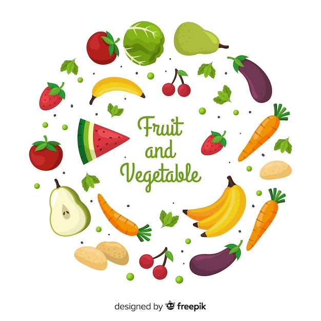 Free vector vegetables and fruits