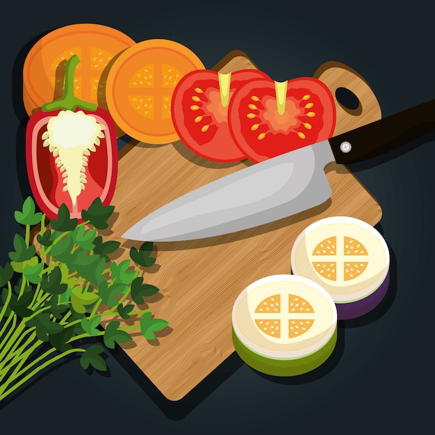 Бесплатное векторное изображение Овощи здоровое питание