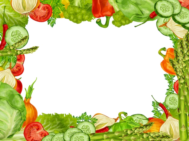 Vegetables set frame