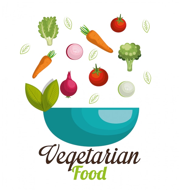 Free vector vegetarian food menu