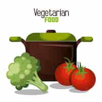 Free vector vegetarian food menu