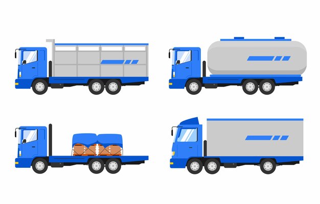 無地の大型トラックイラスト プレミアムベクター 無地の大型トラックイラスト プレミアムベクター