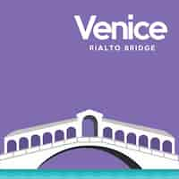 Vettore gratuito background design venezia