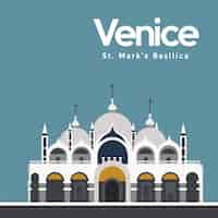 Vettore gratuito background design venezia
