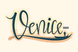 Free vector venice city lettering