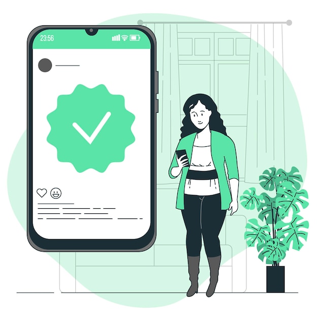 Free vector verified concept illustration