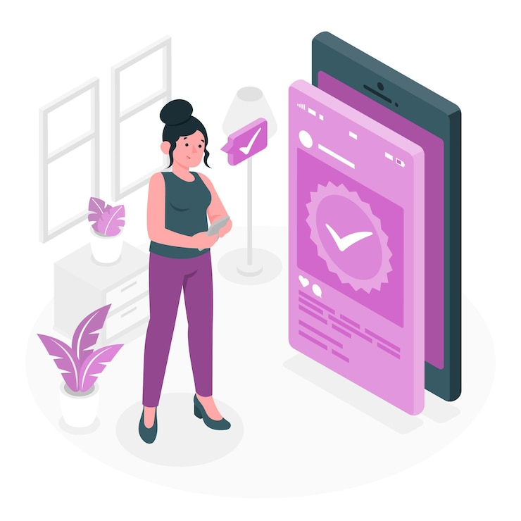 Free Vector verified concept illustration