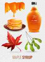 Free vector vermont maple syrup set