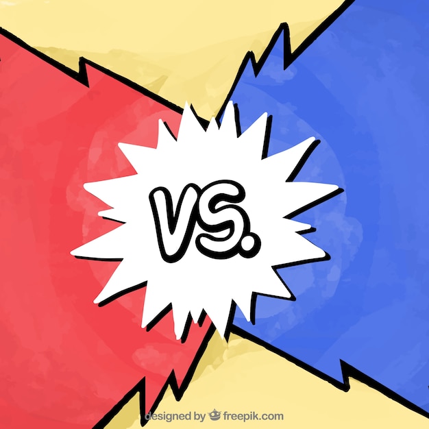 Free vector versus background with waterclor style