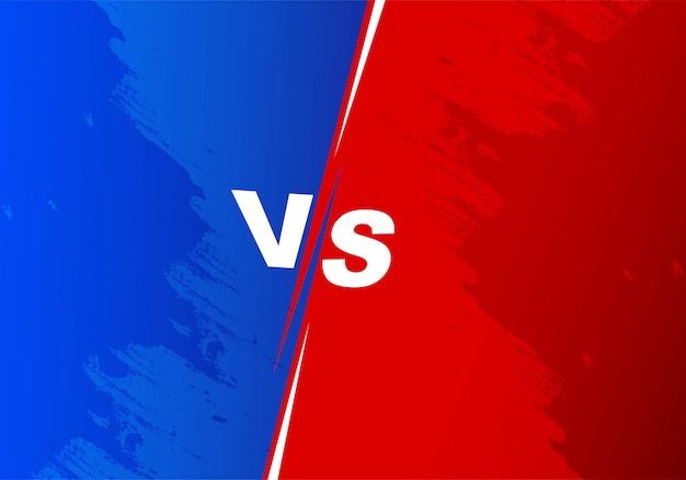 Free vector versus competition screen background blue and red