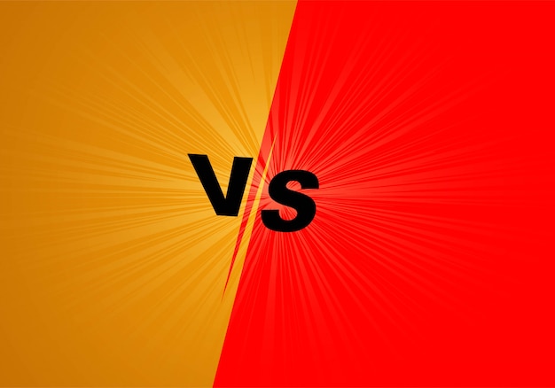 Free vector versus fight screen background orange and red