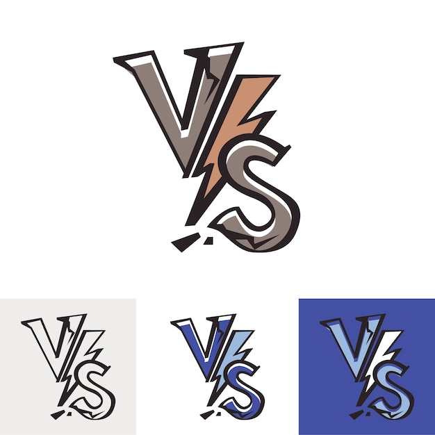 Free vector versus logo design template