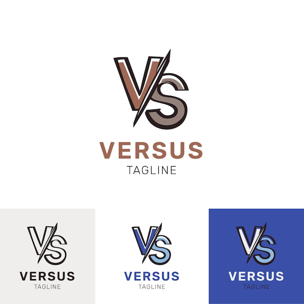Free vector versus logo design template
