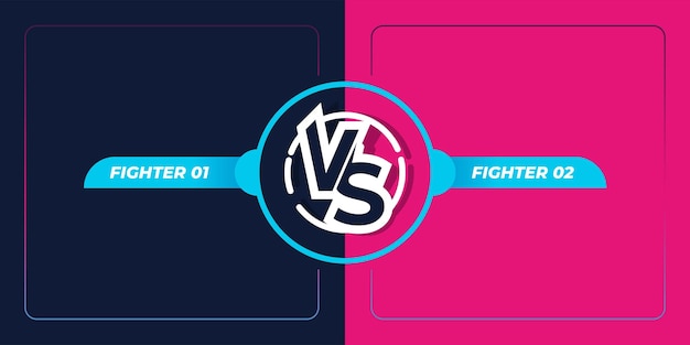 Бесплатное векторное изображение versus vs fight баннер экрана битвы