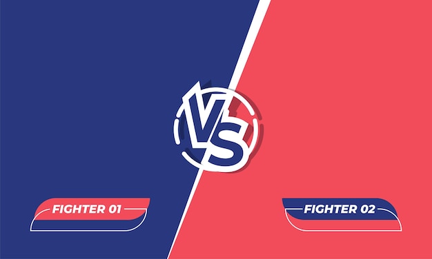 Free vector versus vs screen banner for battle or comparision