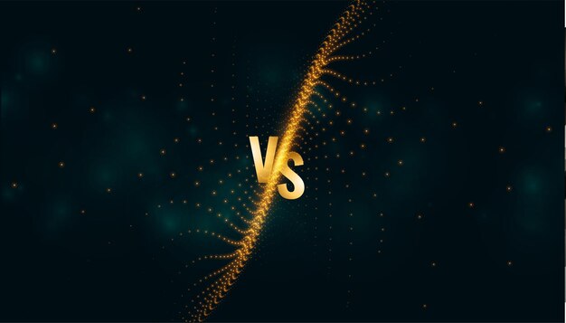 Versus vs screen banner for comparison or sports battle