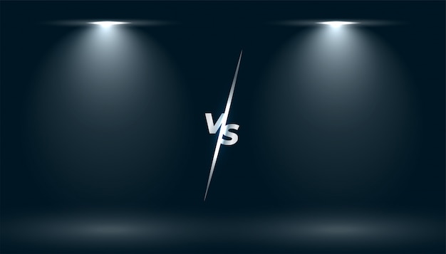 Versus vs screen with two focus light effect