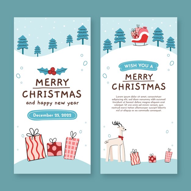 Vertical banners set for christmas season celebration