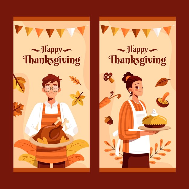 Vertical banners set for thanksgiving celebration