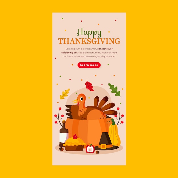 Free vector vertical banners set for thanksgiving celebration