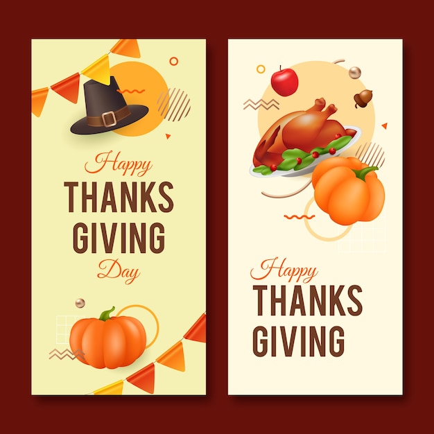 Vertical banners set for thanksgiving celebration