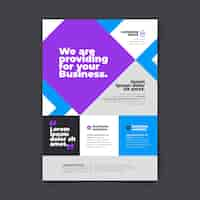 Free vector vertical business flyer template