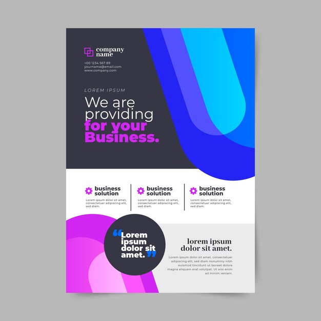 Vertical business flyer template