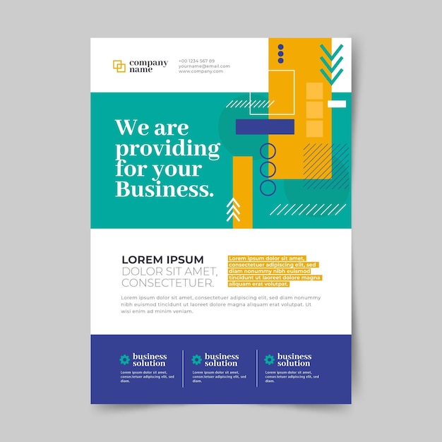 Vertical business flyer template