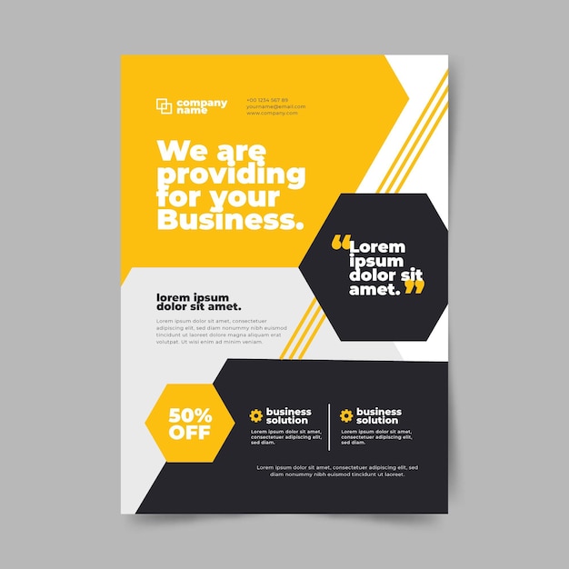 Free vector vertical business flyer template