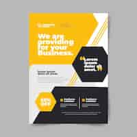 Free vector vertical business flyer template