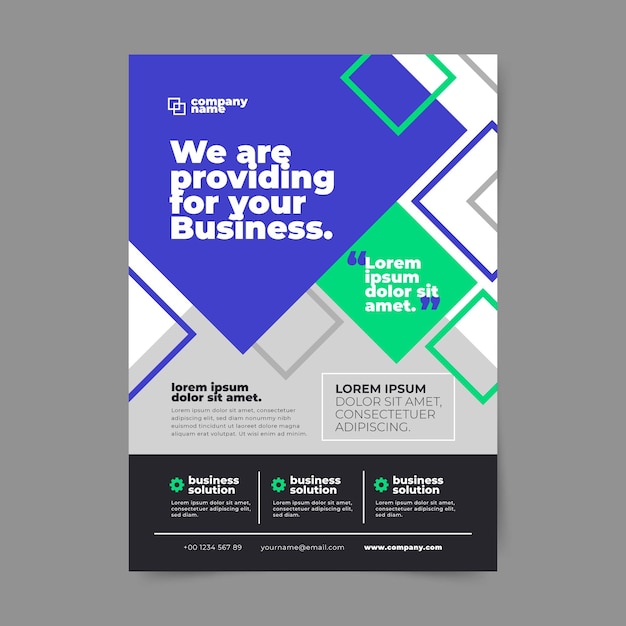 Vertical Business Flyer Template – Free Vector Download for Vector Illustration