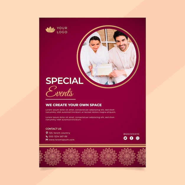 Vertical flyer template