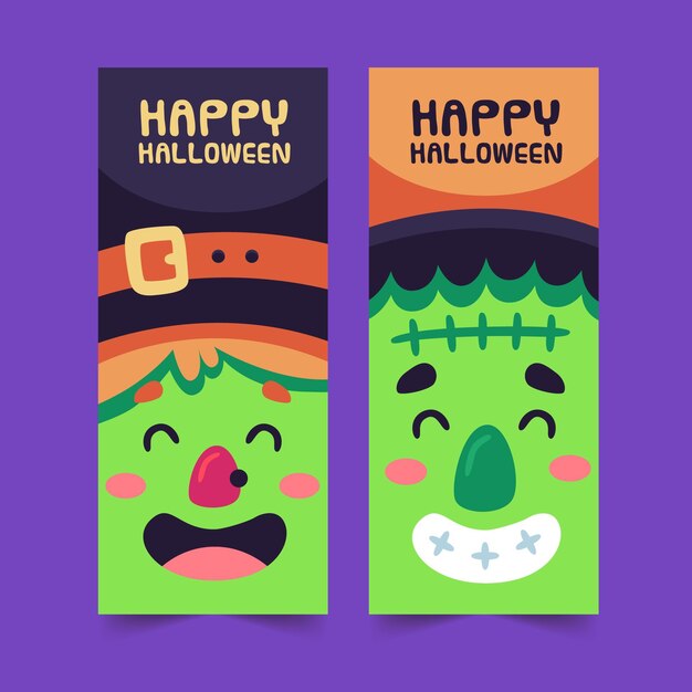 Vertical halloween banners