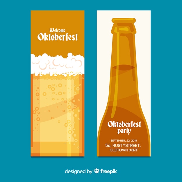 Free vector vertical oktoberfest banners