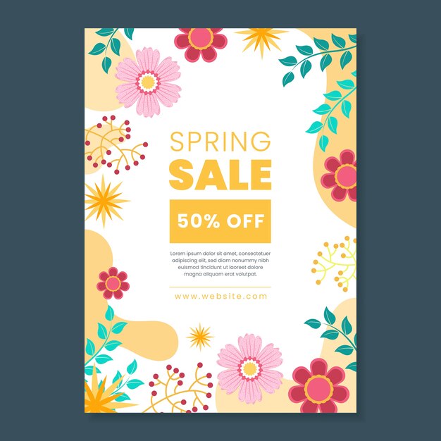 vertical poster template for spring celebration