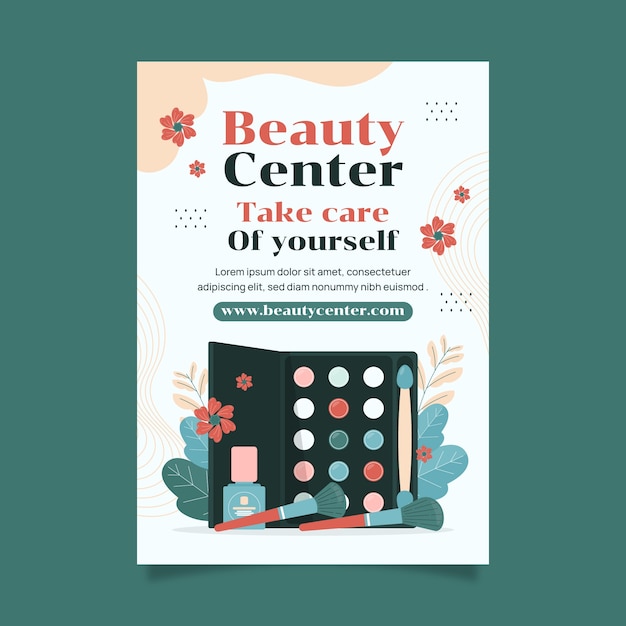 Vertical poster template for women's beauty and care