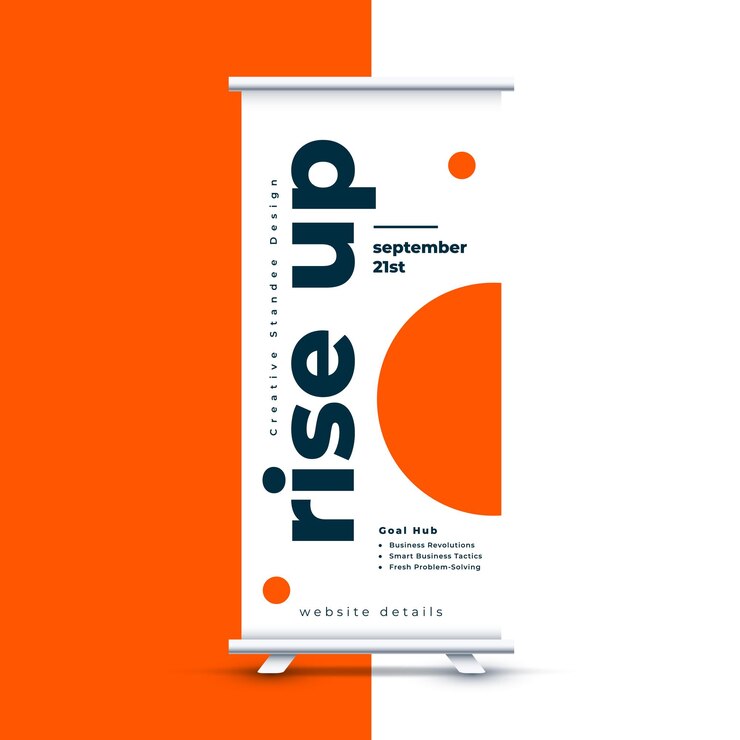 Free Vector vertical rollup standee page template for business presentation