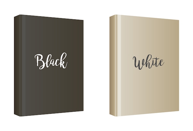 Free vector vertical white book cover template