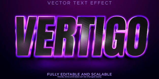 Vertigo text effect editable psychedelic and hippie font style