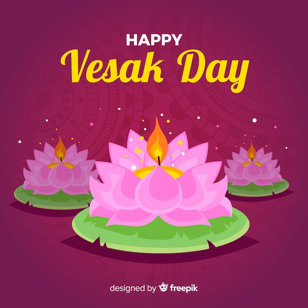 Free vector vesak day