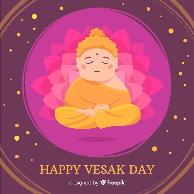 Free vector vesak day