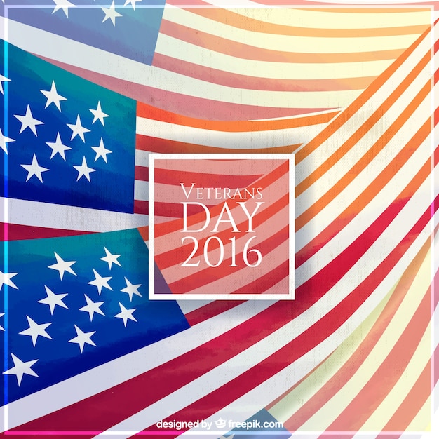 Бесплатное векторное изображение Ветераны день фон в стиле винтаж
