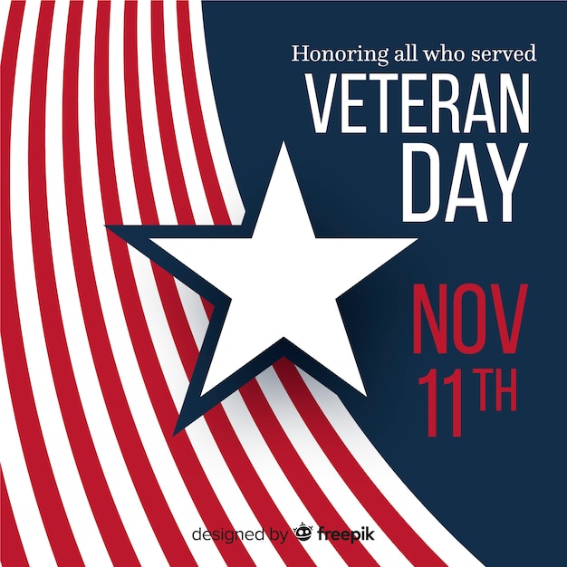 Бесплатное векторное изображение Фон дня ветеранов
